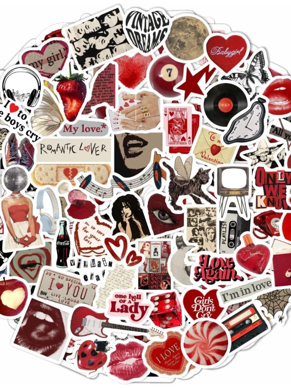 100Pcs Downtown Girl Stickers for Water Bottle and Laptop - Downtown Girl Party